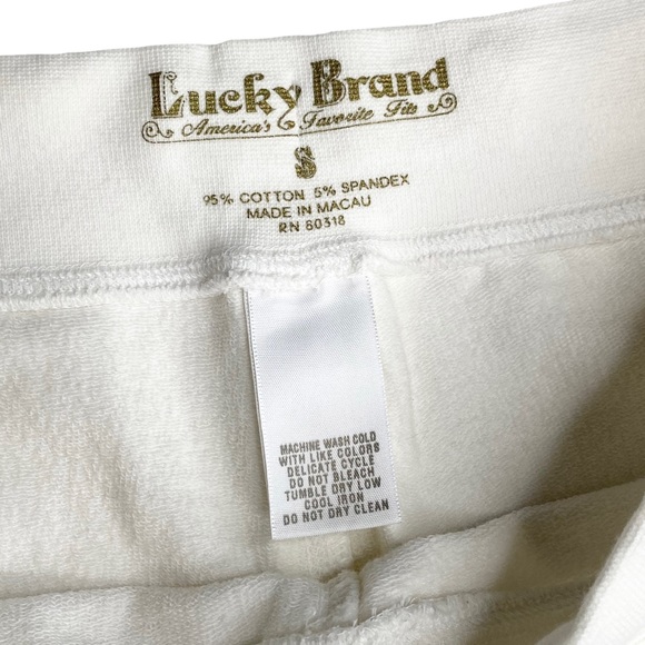 HTF: Lucky ☘︎︎ Asian Crane Tattoo Watercolor Floral Cropped Sweatpants ☘︎︎ White - Picture 11 of 15